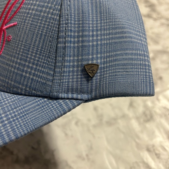 Top Golf Light Blue Preppy Plaid Sporty Athletic Graphic Golf Cap Hat NWoT  H - Picture 8 of 9